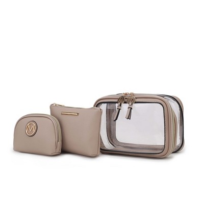 MKF Collection Laura Women's Cosmetic Punch 10 Pcs Sets, Small Travel Makeup Bag by Mia k