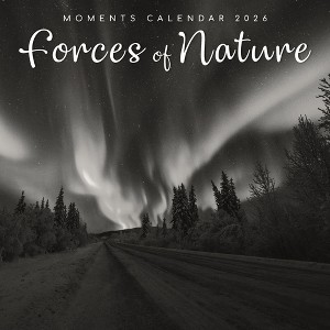 2026 Square Wall Calendar, Forces of Nature, 16-Month Black and White Theme with 180 Reminder Stickers (12x12 In) - 1 of 4