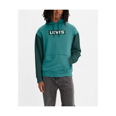 Levi's® Men's Colorblock Relaxed Fit Pullover Sweatshirt - Teal Green :  Target