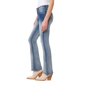 WallFlower Women's Luscious Curvy Bootcut Mid-Rise Insta Stretch Juniors Jeans (Standard and Plus) - 1 of 3