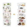 Besiost White 7-Tier Shoe Rack, 28-32 Pair Rotating Shoe Rack Tower - 4 of 4