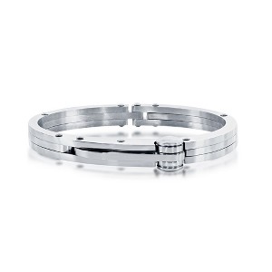 Metallo Stainless Steel Polished Bracelet - Silver - 1 of 4
