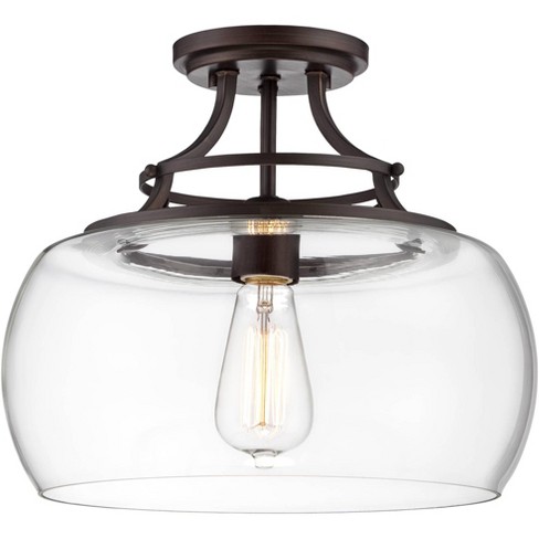 Farmhouse semi flush on sale mount light