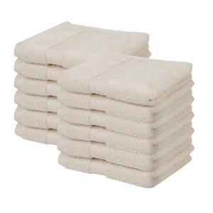 Splash Zero Twist 100% Ring Spun Cotton Face Washcloth Set – Reversible, 550 GSM, Soft, Lightweight, Highly Absorbent Towels for Bathroom - 1 of 4