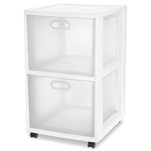 Sterilite Ultra 2-Drawer Storage Cart White - 1 of 4