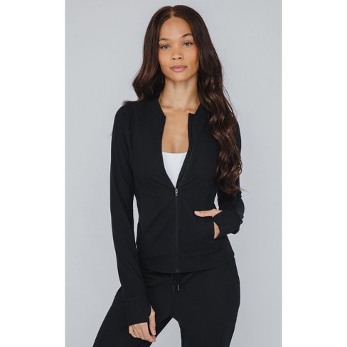 Yogalicious Womens Full Zip Cropped Performance Jacket : Target