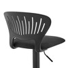 Padua Adjustable Barstool with Upholstery and Metal Finish Black - Armen Living: Swivel, Foam-Padded, 23-32" Height - 4 of 4