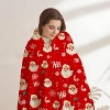 Lomsoe Merry Christmas Throw Blanket Ho Ho Xmas Holiday Party Blanket Cute Santa Claus Christmas Flannel Blanket. - 4 of 4