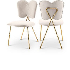 Meridian Furniture,Angel Velvet Dining Chair, Set of 2 - 1 of 4