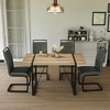 NicBex 55" Dining Table Set for 4 Rural Industrial Wood Dining Table Metal Base with 4 Chairs for Dining Room - 4 of 4