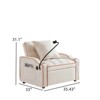 FONTOI 3-in-1 Sofa Bed, Convertible Sleeper with Multi-Pockets and USB Charging Port for Living Room Bedroom, Beige, 35.43"*31.1"*33" - 3 of 4