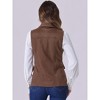 INSPIRE CHIC Women's Buttoned Sleeveless Faux Suede Utility Vest with Cargo Pocket - 4 of 4