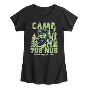 Girls' - Star Wars - Camp Endor Tonal Fitted Short Sleeve Graphic T-Shirt - 1 of 4
