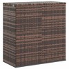 Cushion Box Brown PE Rattan, Powder-Coated Steel - 2 of 4