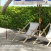 Gulches 6.2' Portable Beach Umbrella, UV 40+ Ruffled Outdoor Umbrella with Vented Canopy, Carry Bag, Blue Stripe - 4 of 4