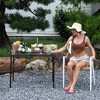 3x2FT Folding Grill Table, Portable Camping Table with Mesh Desktop, Height Adjustable Lightweight Metal Grill Table, for Outdoor Camping, Black - 2 of 4