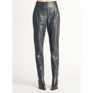 Women's Slim Vegan Leather Pants - Dex Clothing - 1 of 3