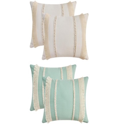 REGALWOVEN 4 Pcs Boho Modern Striped Decorative Throw Pillow Cover for Living Room Bed Sofa