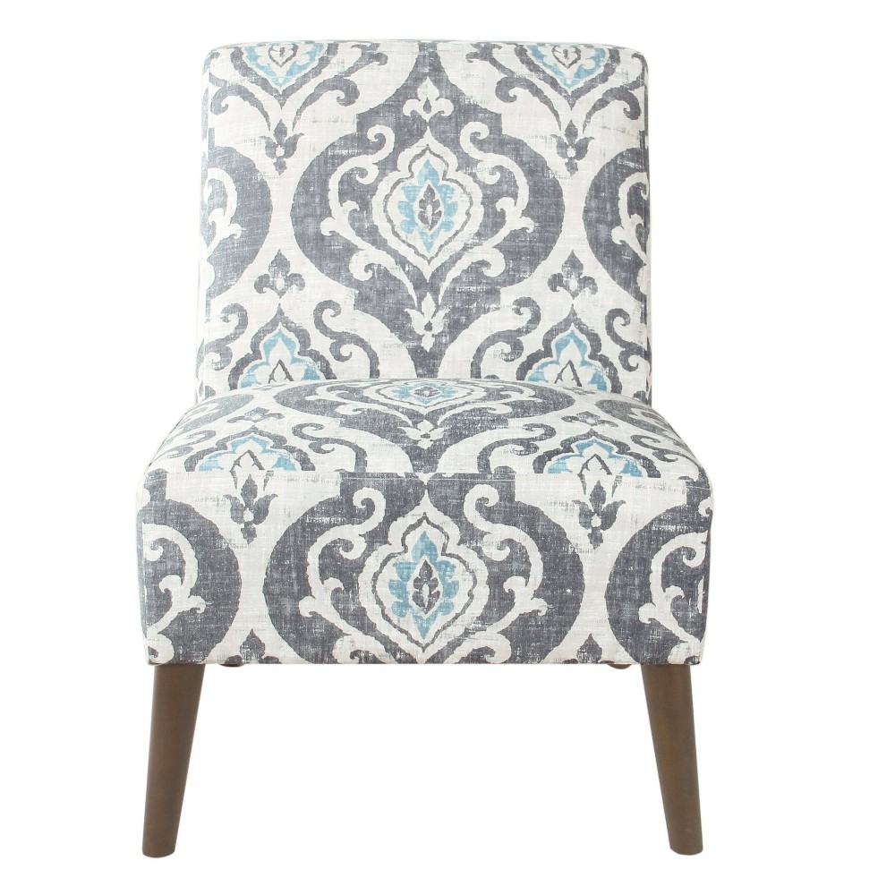 Photos - Chair Modern Armless Accent  Blue - HomePop