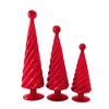Cody Foster 13.0 Inch Flocked Spiral Trees Fuchsia Christmas Decorative Tree Set , Christmas Decor Flocked Trees (3PC) - 3 of 4