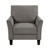 PAGED Upholstered Accent Chair Wood Living Room Chairs Contemporary Reading Chair with Slightly Flared Armrests and Plush Seat for Office - 2 of 4