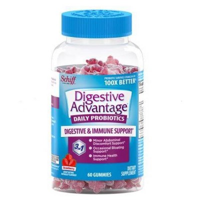 Digestive Advantage Probiotic Gummies - Strawberry - 60ct