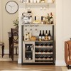 Jojoka Bar Cabinet,Large Capacity Liquor Cabinet with Storage,Adjustable Shelves for Glassware - 2 of 4