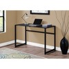 Vynxaria Modern 48-inch Frosted White Glass Desk with Grey Metal Accents Tempered Glass Surface for Efficient Laptop Work - 4 of 4