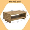NicBex Mid-Century Rustic 2-Tier Wooden Coffee Table for Living Room,Minimalist Design Center Table Tea Table End Table with Storage - 4 of 4