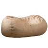 Vynxaria Marlin 6.5' Suede Cylindrical Bean Bag - Midnight Blue for Ultimate Comfort - 2 of 4