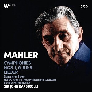 Sir John Barbiroli - Mahler: Symphonies Nos. 1, 5, 6, 9, Lieder (CD) - 1 of 1