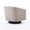 Grungis Accent Chair with Wood Base,Modern Swivel Chair for Bedroom,Reading Room,No Assembly Required - 3 of 4