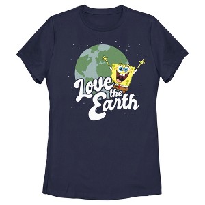 Women's SpongeBob SquarePants Love the Earth T-Shirt - 1 of 4