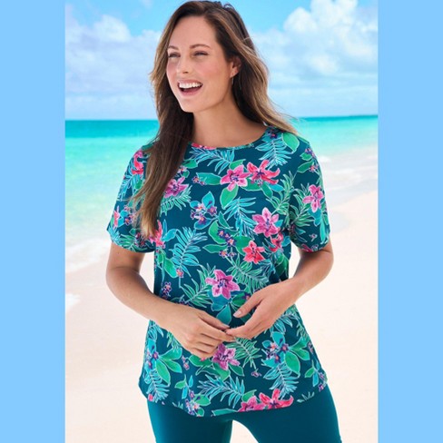 Women's plus best sale size swim tees