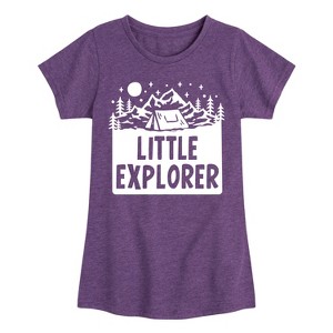 Girls' - Instant Message - Little Explorer Fitted Short Sleeve Graphic T-Shirt - 1 of 4