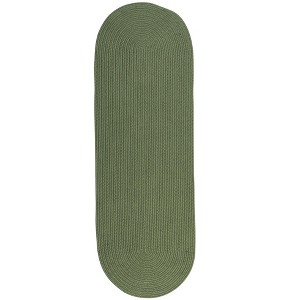 Colonial Mills Reversible Flat-Braid (Oval) Runner - Moss Green 2'4"x11' - 1 of 3