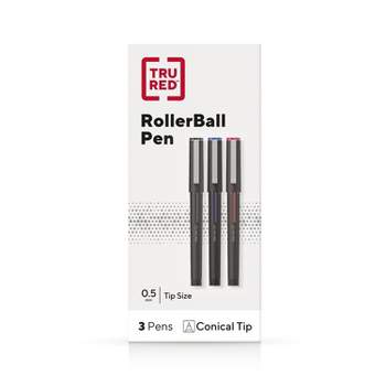 TRU RED Rollerball Pens Fine Point Assorted Colors 3/Pack (TR58251)