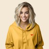 Dalix Pixel Heart Embroidered Fleece Cropped Hoodie Cold Fall Winter Women - 3 of 4