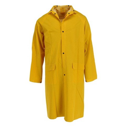 Tuff grip Men's Rain Coat with Detachable Hood, Small, Yellow