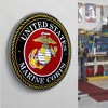 15" x 15" United States Marine Corps Emblem Dome Metal Sign - American Art Decor: USMC Collectible Decor - image 2 of 4