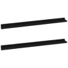vidaXL Wall Shelves 2 pcs Black 39.4Inchx3.5Inchx1.2Inch - 2 of 4