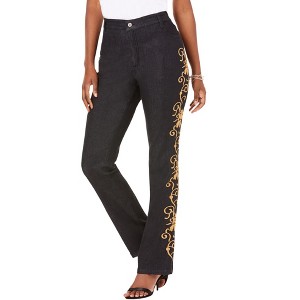 Roaman's Women's Plus Size Whitney Jean With Invisible Stretch - 1 of 4