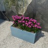 LeisureMod Rectangular Planter in Fiberstone with Drainage Holes for Indoor and Outdoor Home Bloom Collection - 3 of 4