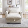 Modern Corduroy Accent Chair,Couch with Storage Ottoman Deep Seat Sofa Couches for Living Room,Office-Tanpinhause - 3 of 4