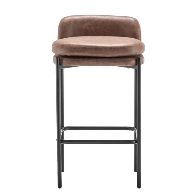 Modern Mid-Back Counter Height Barstool - WOVENBYRD