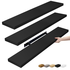 3 Pack (35"x9") Sorbus Long Floating Wall Shelves for Bedroom, Decor, Kitchen, Living Room - for Trophies, Frames, Bookshelf - 1 of 4