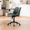 YOUNIKE Swivel Office Chair Modern Adjustable Desk Executive Task Chair Leather Rolling Side Vanity Chair 24.41"Wx25.2"Dx(29.92-33.07)"H - 4 of 4