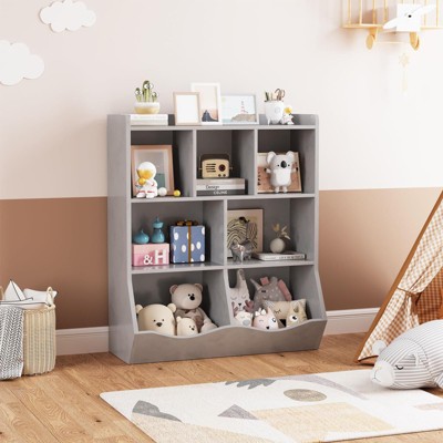 Whizmax 3-Tier Kids Bookshelf and Bookcase for Storage Books and Toys,Multi Shelf with Cubby Cabinet for Kids Bedroom,Playroom and Nursery
