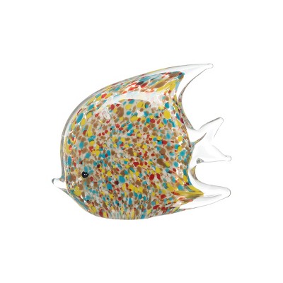 Beachcombers Multiple Confetti Glass Fish Figurine