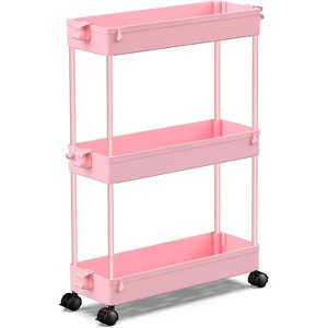 MaseiKar Slim Rolling Storage Cart, Bathroom Storage Organizer, Laundry Room Utility Cart, Mobile Shelving Unit for Kitchen Office Bathroom - 1 of 4